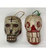 2 Vintage Mexican or Guatemalan Festival Mask Wood Carved Folk Art RARE - $3,327.84 MXN
