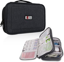 Bubm 12&quot; Large Double Layer Waterproof Handbag Travel Office Gear, Black). - £32.89 GBP