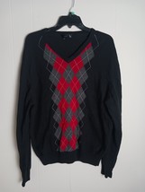 Jos. A. Bank Lambs Wool Long Sleeve V-Neck Argyle Sweater Mens Size L - $370.44 MXN