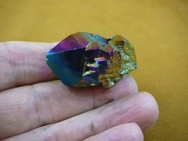 (R1-80) iridescent Aurora Crystal quartz titanium GEM gemstone Aura specimen - £17.08 GBP