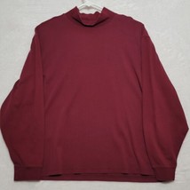 LL Bean Men&#39;s Sweater Sz 2XL XXL Maroon Pullover Sweat Shirt Long Sleeve... - $28.87