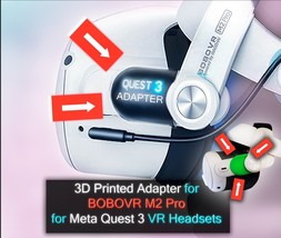 Meta Quest 3 Adapter for BoboVR M2 Pro - 3D Printed - Multi Color Avail ... - £11.81 GBP
