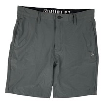 HURLEY Men Quick Dry 4-Way Stretch Hybrid Walk Shorts Size 36 Grey - $16.82