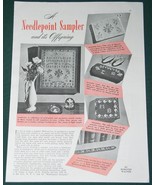Needlepoint Sampler Good Housekeeping Magazine Ad Vintage 1941 - $20.45 CAD