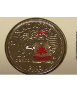 2005 Canada Painted Beaver 25 Cent Quarter Unc - £6.45 GBP