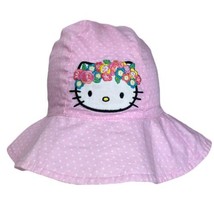 H&amp;M X Hello Kitty Bucket Hat Pink 6-8 Years Sun Beach Summer Cotton Cat Girls - £8.93 GBP