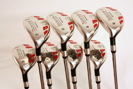 Xl Big Tall Left Handed Senior Lh Golf Clubs Hybrids 3-9 + Pw Set Jumbo Grips - £378.78 GBP