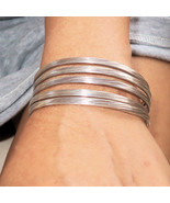 Sterling Silver Bracelet, Minimalist 5 String Bracelet, Handmade Bracele... - £102.39 GBP
