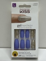 Kiss Nails Glam Fantasy Press or Glue Manicure Long Gel Coffin KGN - $8.63