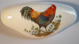 Ceramic Cabinet Drawer Pull Rooster Green Red and Yellow Chicken - £6.61 GBP