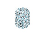Brighton Ice Diva Aqua Bead, Silver Finish, Blue Crystals, J9240B New - $30.46 CAD