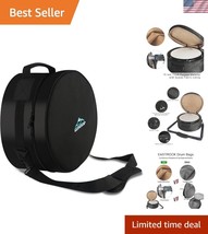 Water-Resistant 14x6.5 Snare Drum Bag with Dual Zippers and Thick Padding - $61.50