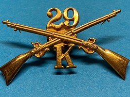 1896-1905, Spanish American War, K Company, 29th Infantry Regiment, Cap Device - £27.25 GBP