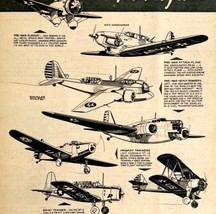 1949 Aviation Military Air Progress Planes Art Print Article Douglas Rolfe - $33.49