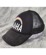 Volcom Trucker Hat Unisex Black Rainbow Aloha Hawaiian Distressed Snapba... - £31.00 GBP