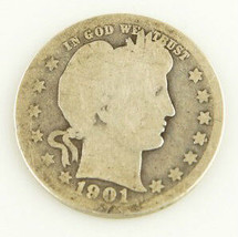 1901-O 25c Barbero Trimestre Moneda About Bueno Ag Estado - $46.72