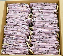 Lot of 75 Cosmetic / Makeup Bags (Bag Only) 7”x5” Lavender w/Flowers Zipper - £39.32 GBP