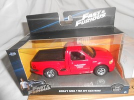 Jada Diecast Metal 1:24 Fast & Furious Brian's Ford F-150 SVT Lightning NEW RED - $29.69