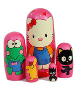 5pcs Hand Painted Russian Nesting Doll of Hello Kitty Characters Large  - $53.85 CAD