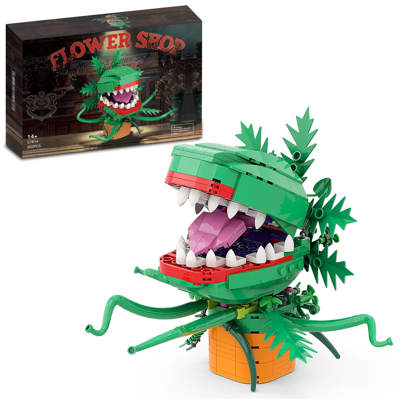 Horrible Cannibal Flower Creative Building Block Toy Set Desktop Buildin... - £18.26 GBP