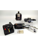 5 Vintage Cameras Brownie Hawkeye, Minolta, Polaroid One Step Display Lo... - $1,505.15 MXN