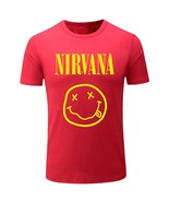 Short Sleeve T-Shirt with Yellow Smiling Confused Icon - Fun Graphic Tee... - $434.89 MXN
