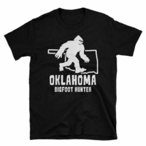 Oklahoma Bigfoot Hunter T-Shirt High Quality Cotton Men and Women - £17.72 GBP