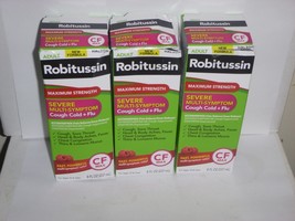 (3)  Robitussin Cough Cold and Flu Severe Multi Symptom CF Maximum Stren... - $39.76 CAD