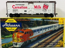 ATHEARN HO Scale - Carnation Refrigerator Car - 1:69 Scale - Silver - As... - £10.08 GBP