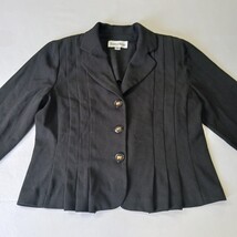 Danny & Nicole RN#67473 Women's Black 3-Button Blazer Jacket Size 12P image 14