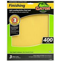 NORTON ABRASIVES/ST GOBAIN 400 Grit Sandpaper Sheet (3 Pack), 9&quot; x 11&quot; - €15,44 EUR