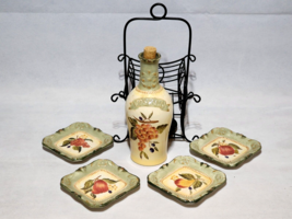 Certified International PAMELA GLADDING Toscana Oil Dipping 5 Piece Set &amp; Rack - $24.73