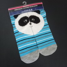 Fuzzy Panda SHARING Socks 2 Part FaceWhite Blue Crew 1 Pair NWT Ladies S... - €4,07 EUR
