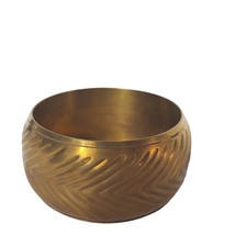 Vintage Brass Etched Chevron Design Bangle Bracelet 60s 70s Costume Jewelry - €21,99 EUR