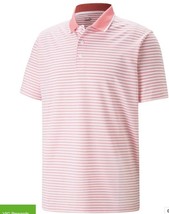 Puma 537447 Mattr Feeder Polo Shirt Flamingo Pink Stripe ( M ) - $79.17
