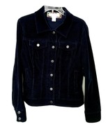 Bamboo Traders Womens Corduroy Jeans Style Navy Button Up Cotton Jacket ... - €22,55 EUR