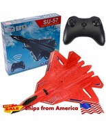 SU 57 Radio Controlled Airplane Light Fixed Wing Hand Throwing Foam Airplane. - $85.91 CAD