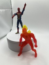 Human Torch Action Figure Marvel 1996 4&quot; McDonalds Happy Meal Toy &amp; SPIDER MAN - $11.29