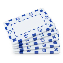 5 White Rectangular Poker Chips - £15.93 GBP