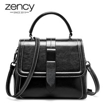 Zency Retro Brown Women Tote Handbag 100% Leather Daily Casual Shopping Messenge - £99.20 GBP