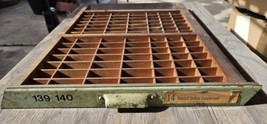 Wood Printers Drawer Letterpress Type Case Shadow Box by Ludlow 17&quot;x27.5... - $60.78