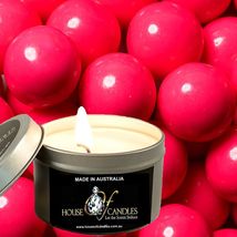 Cotton Candy Bubblegum Eco Soy Wax Scented Tin Candles, Vegan, Hand Poured - £11.85 GBP+