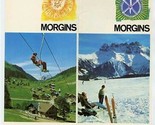 Morgins Valais Switzerland Brochure Map &amp; Hotel Rate Sheet Ski Resort  - £13.96 GBP