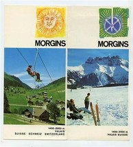 Morgins Valais Switzerland Brochure Map &amp; Hotel Rate Sheet Ski Resort  - £13.91 GBP