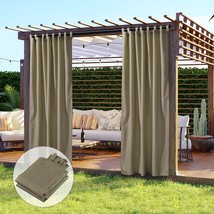 54"X84" Outdoor Curtain Panel Tab Top Drape Uv30+ Patio Pergola Garden 4 Pack - £79.67 GBP
