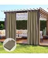 54&quot;X84&quot; Outdoor Curtain Panel Tab Top Drape Uv30+ Patio Pergola Garden 4... - £78.40 GBP