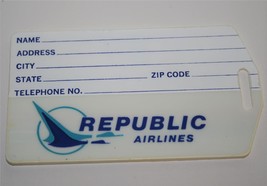 REPUBLIC &amp; UNITED AIRLINES (1) Vintage Luggage Tag No Strap A58 - £4.70 GBP