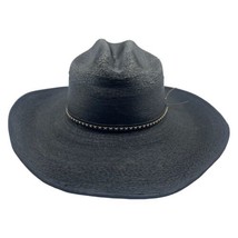 Jason Aldean Resistol Cowboy Hat Size 7 Black Asphalt Western Mexican Palm - £33.16 GBP