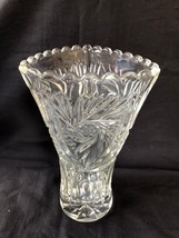 Vintage Bohemia Queen Lace Cut 24% Crystal Vase 8,6 &quot; Mint Nib - £78.33 GBP