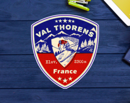 Val Thorens France Skiing Vinyl Sticker Decal 3.25&quot; Ski Vinyl Outdoor Or... - £3.89 GBP